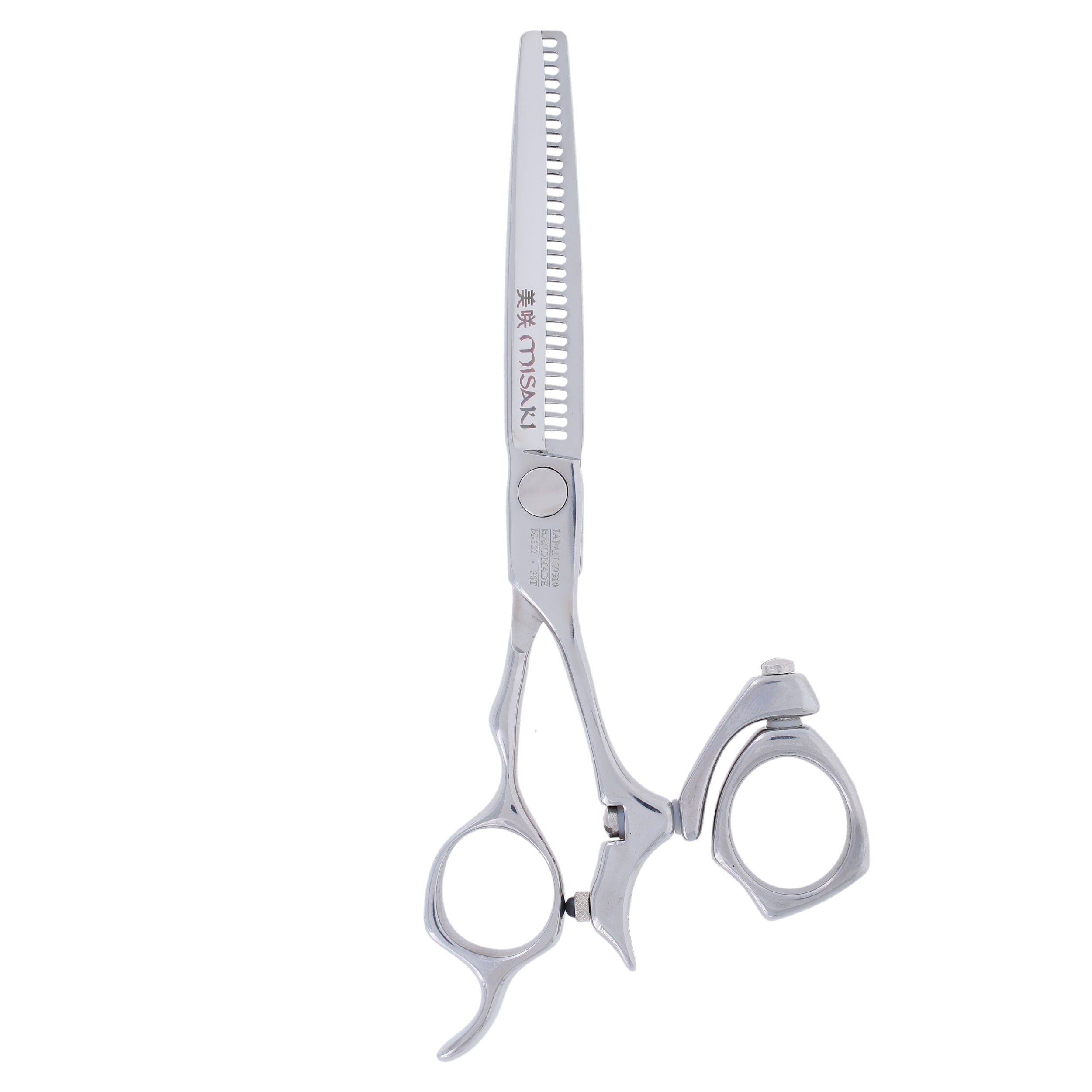 Tijeras para entresacar el cabello MISAKI M-302 Takamori con pulgar giratorio y 30 dientes
